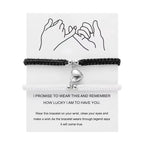 Minimal Handmade Magnetic Couple Rope Bracelet