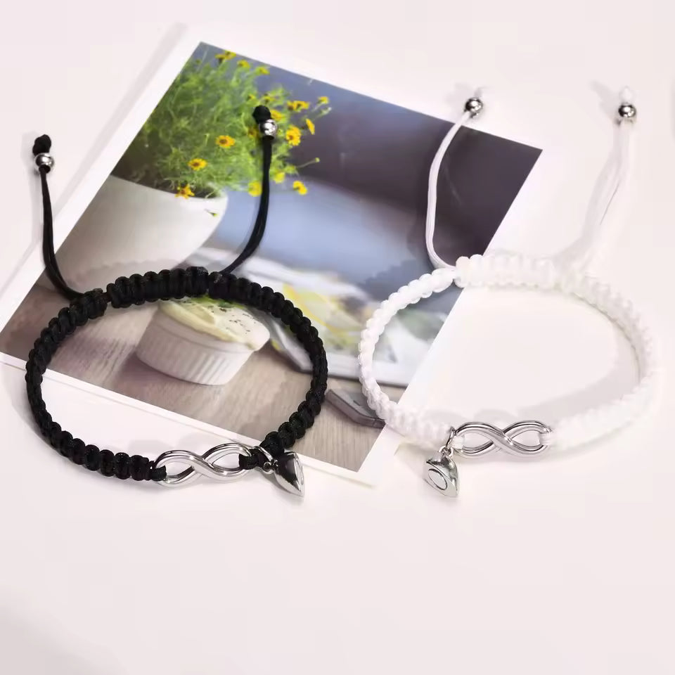 Magnetic Heart & Infinity Rope Bracelelts