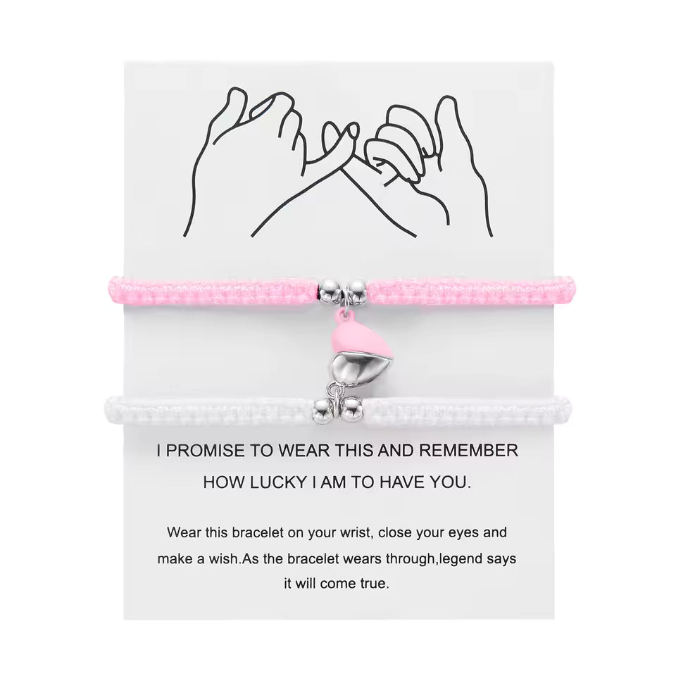 Minimal Handmade Magnetic Couple Rope Bracelet