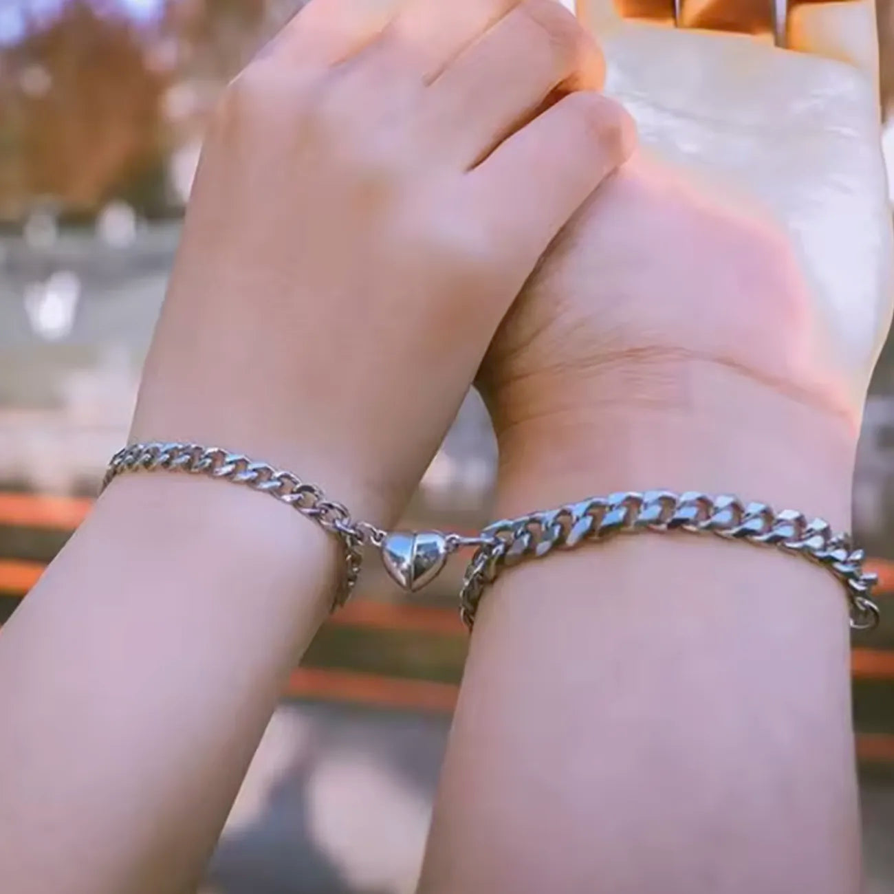 Magnetic Heart Chain bracelets