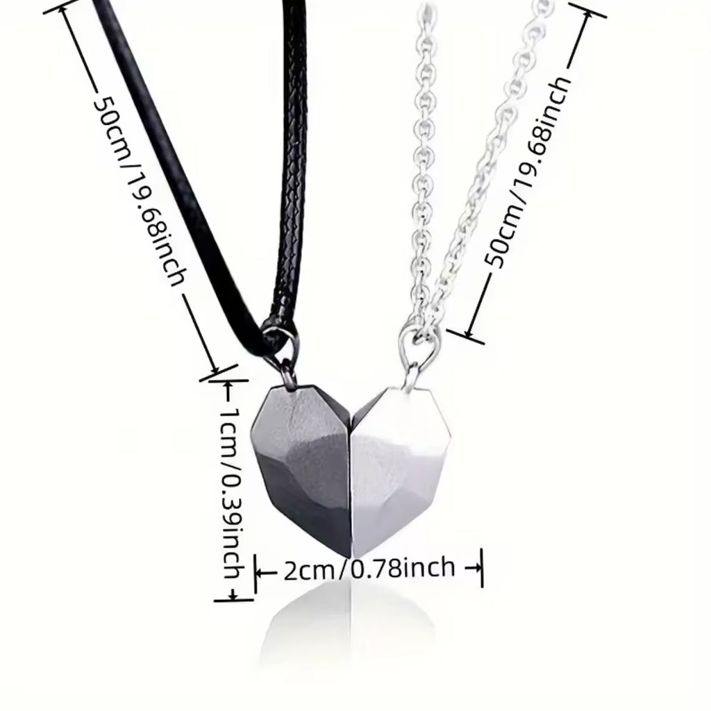 Magnetic Heart Couple Necklaces