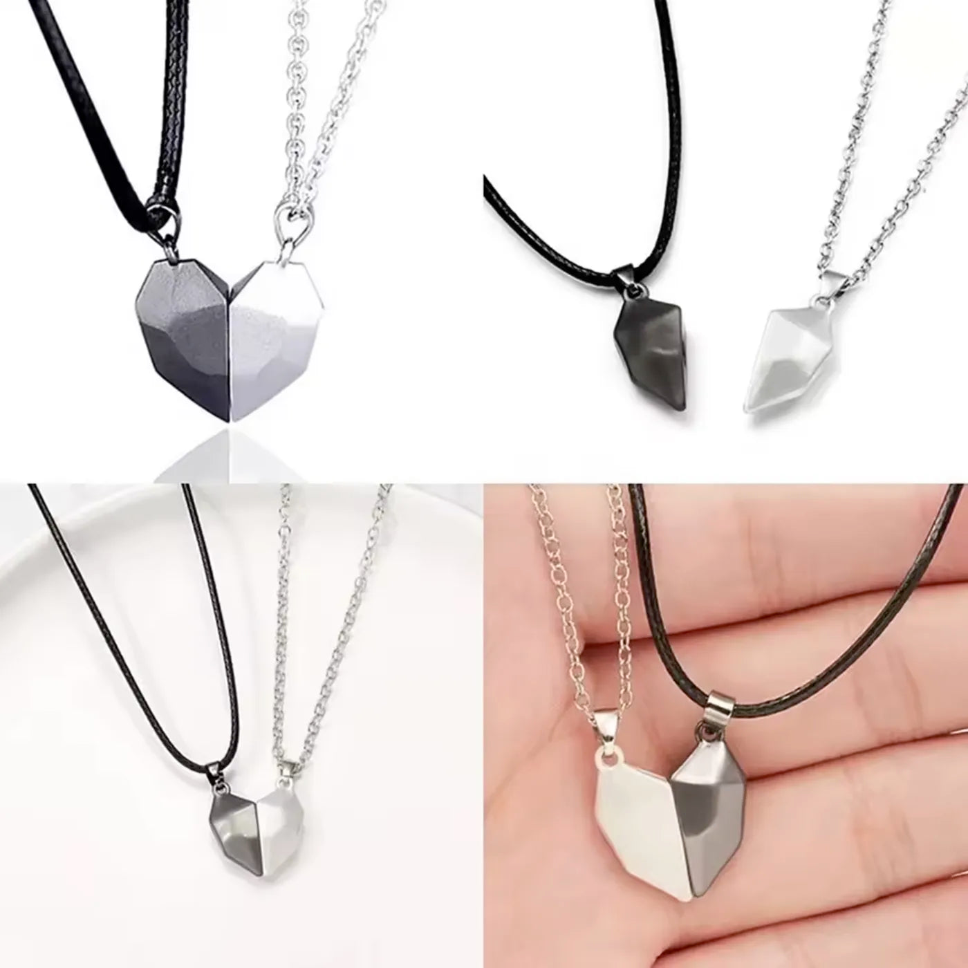 Magnetic Heart Couple Necklaces