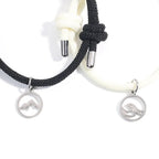 Magnetic stainless wave and mountain Rope Bracelelts