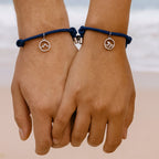 Magnetic stainless wave and mountain Rope Bracelelts