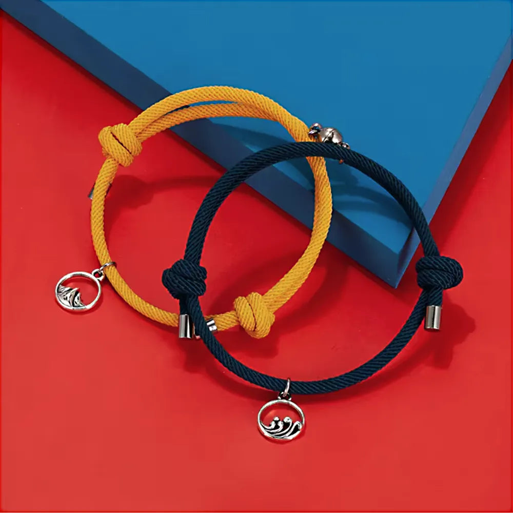 Magnetic wave and mountain Rope Bracelelts