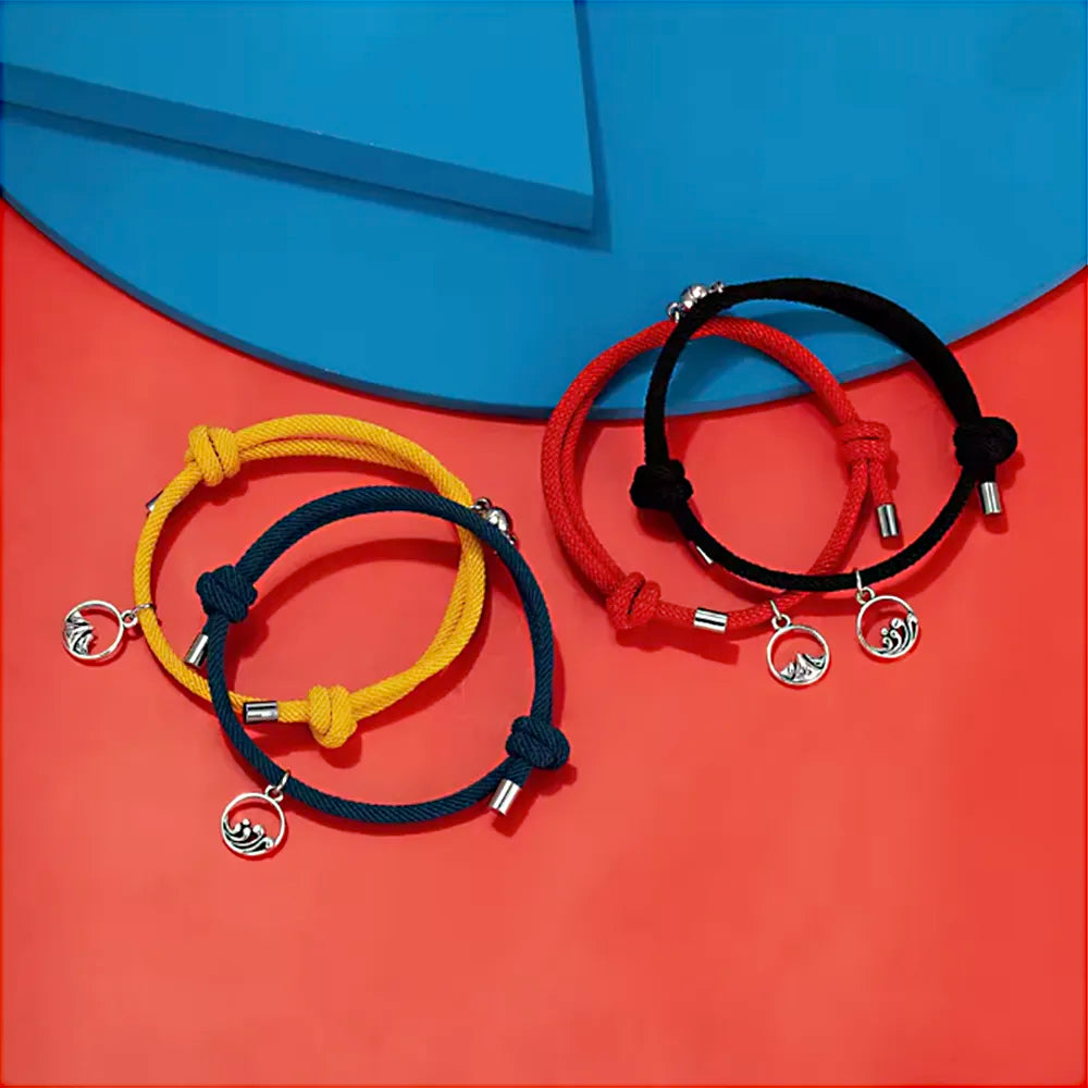 Magnetic wave and mountain Rope Bracelelts
