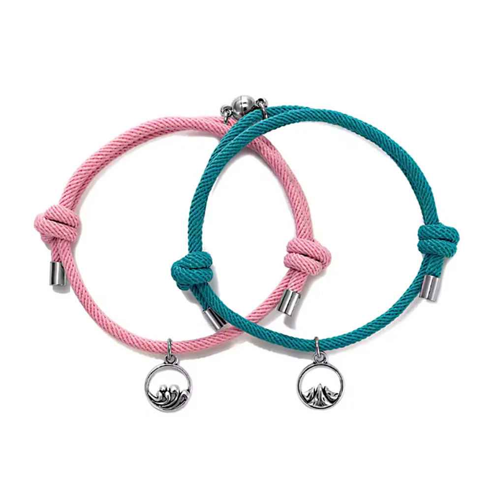 Magnetic wave and mountain Rope Bracelelts