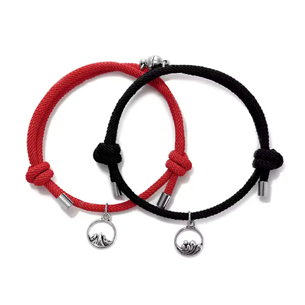 Magnetic wave and mountain Rope Bracelelts