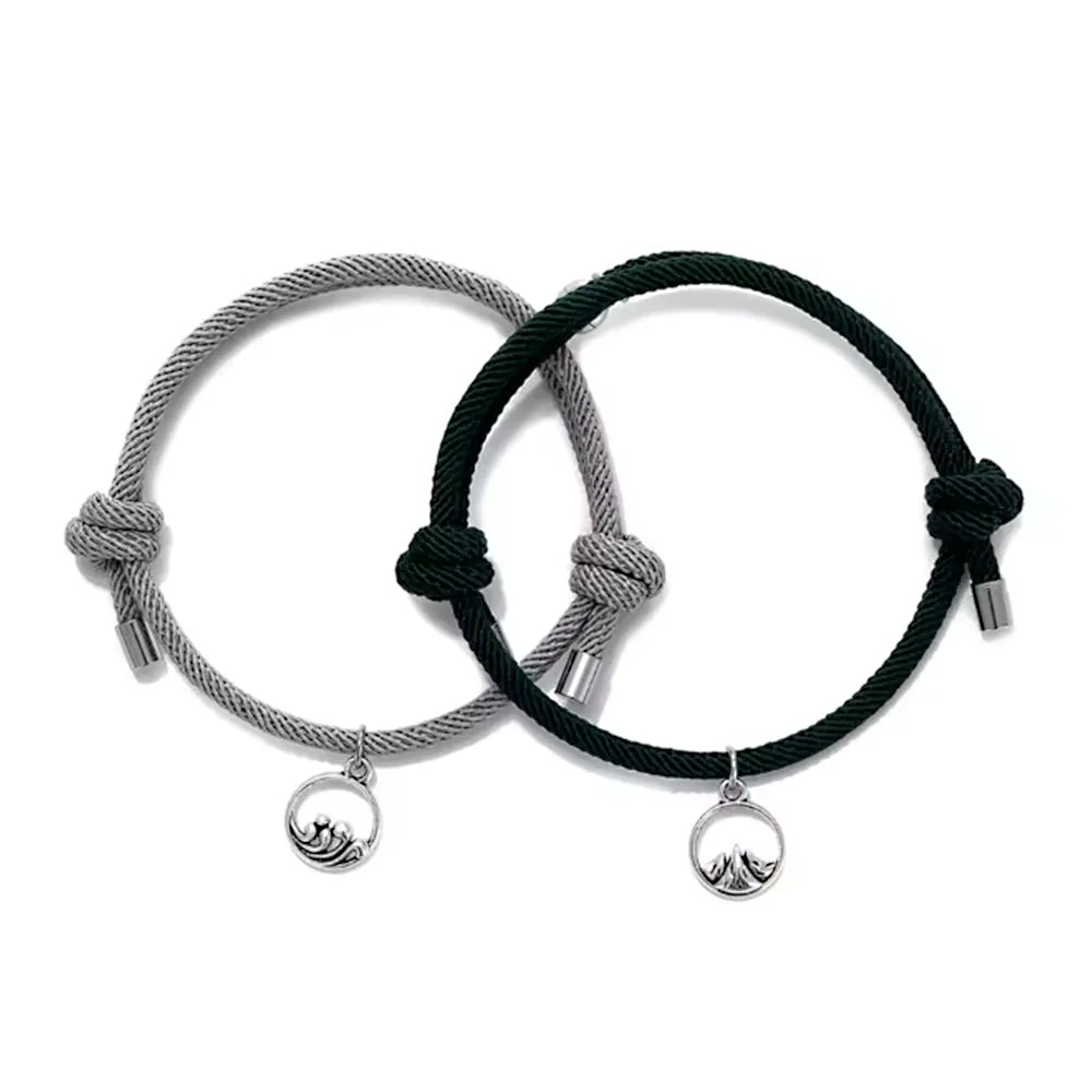 Magnetic wave and mountain Rope Bracelelts