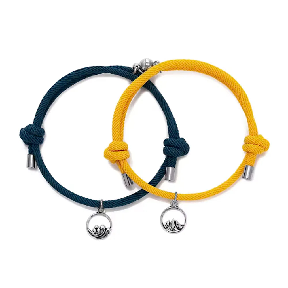 Magnetic wave and mountain Rope Bracelelts