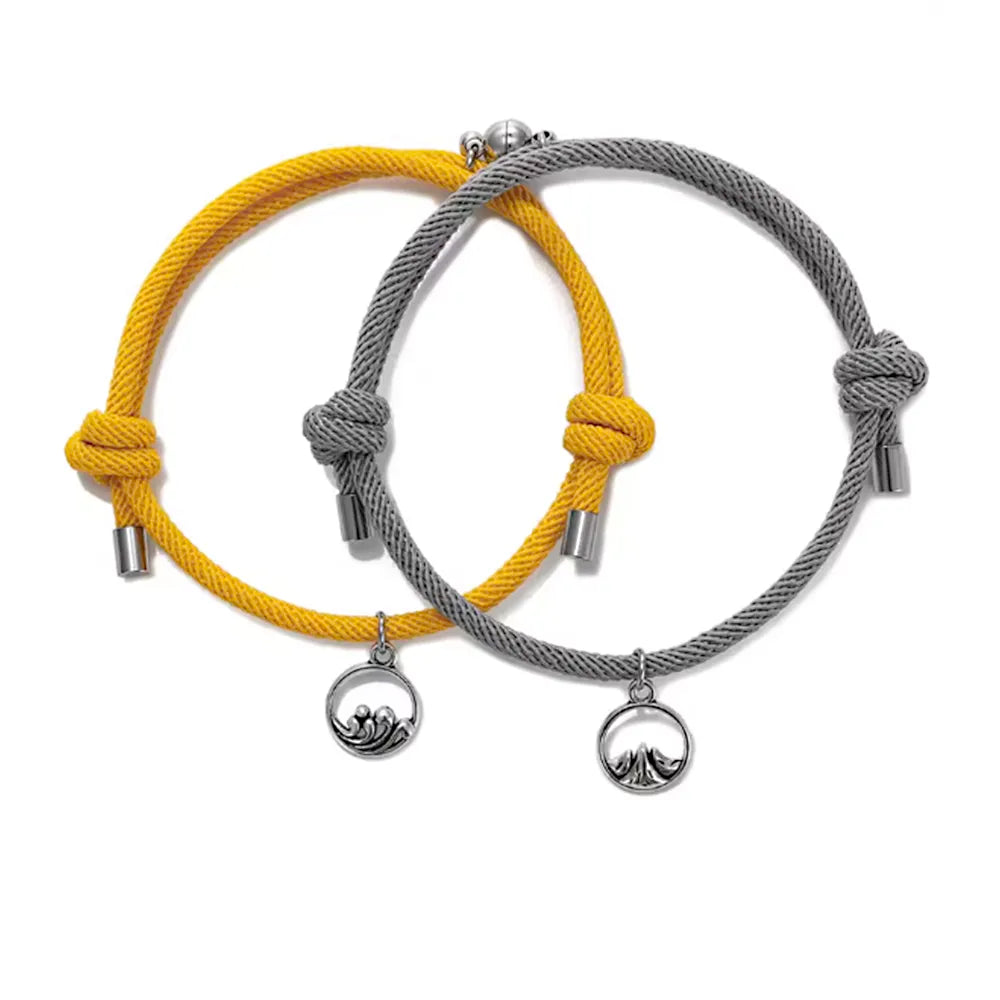 Magnetic wave and mountain Rope Bracelelts