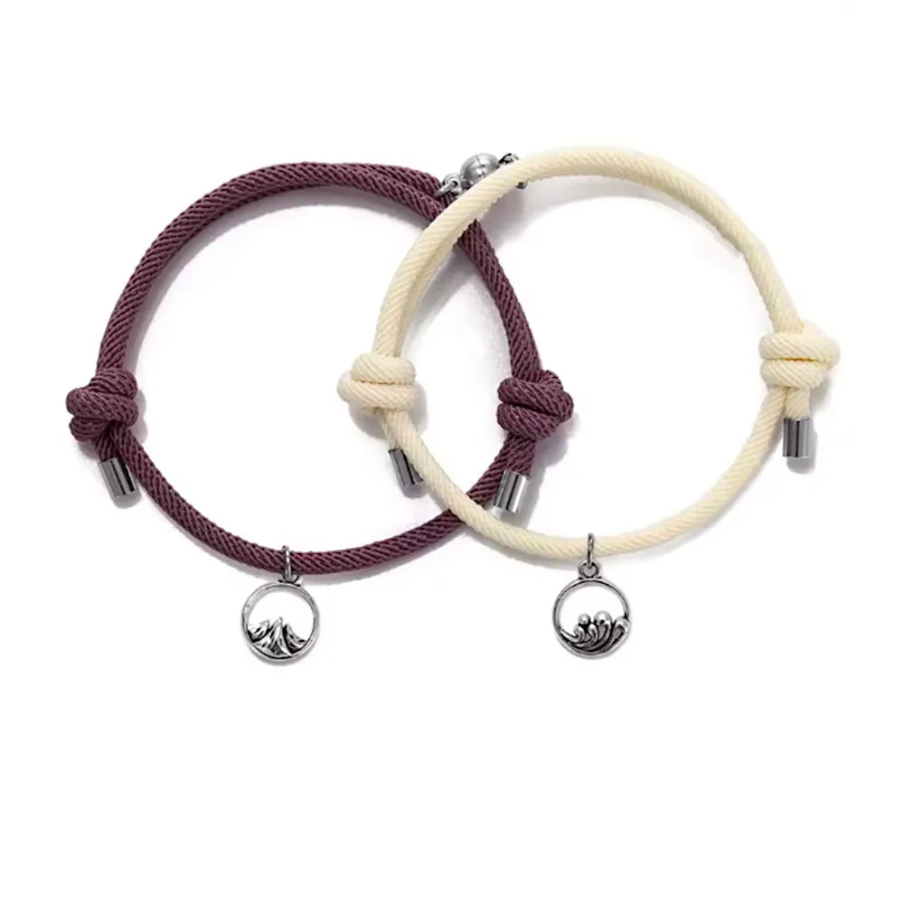 Magnetic wave and mountain Rope Bracelelts