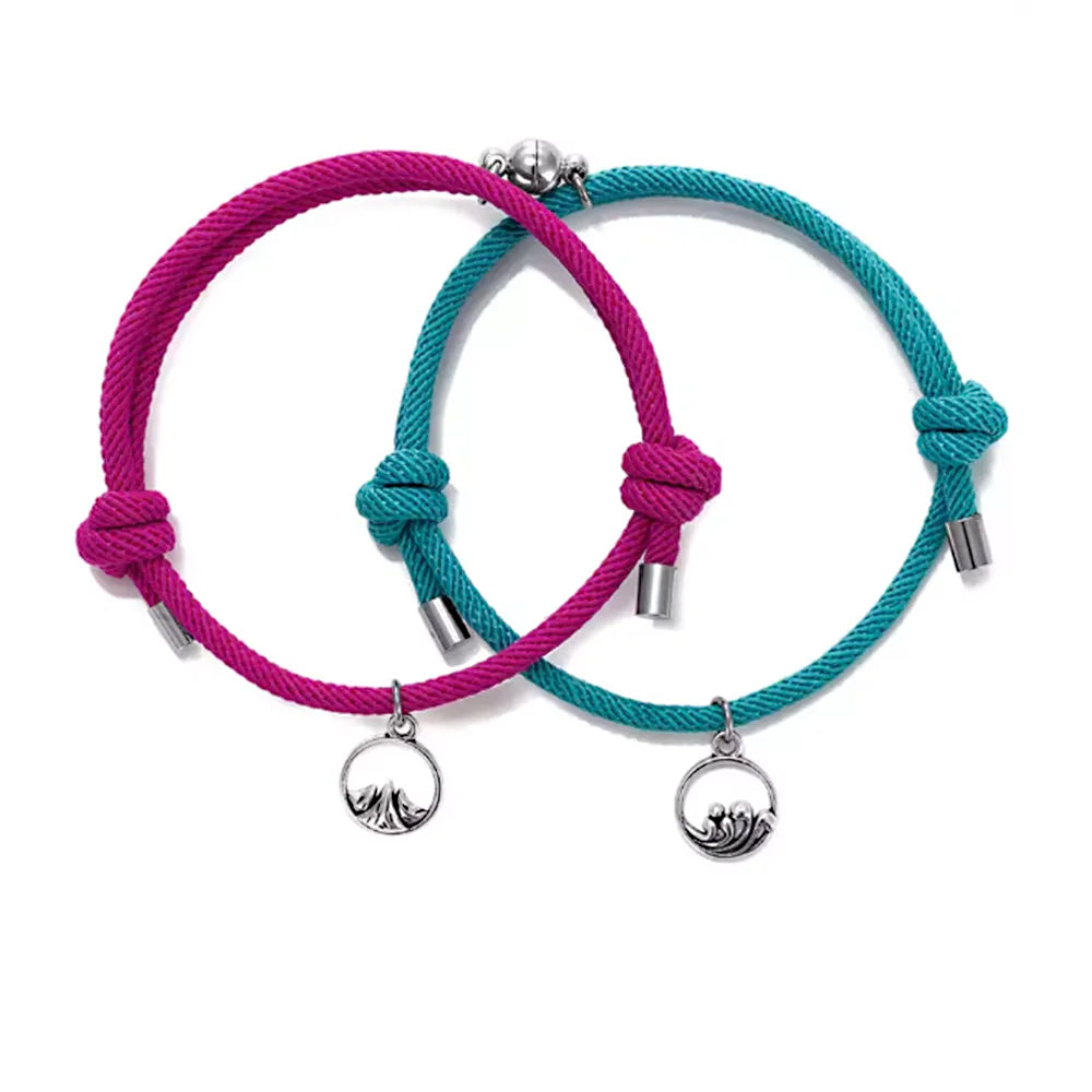 Magnetic wave and mountain Rope Bracelelts