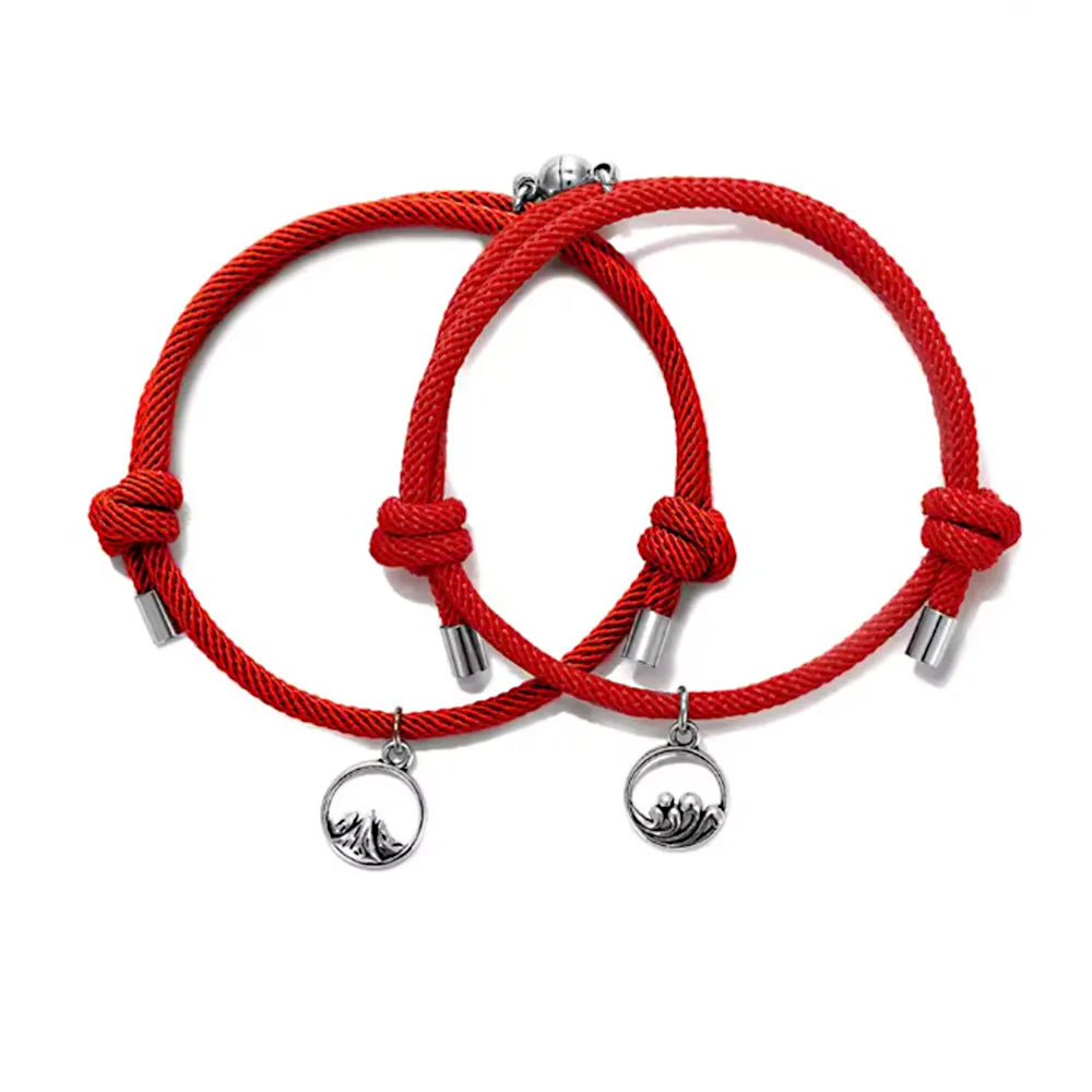Magnetic wave and mountain Rope Bracelelts