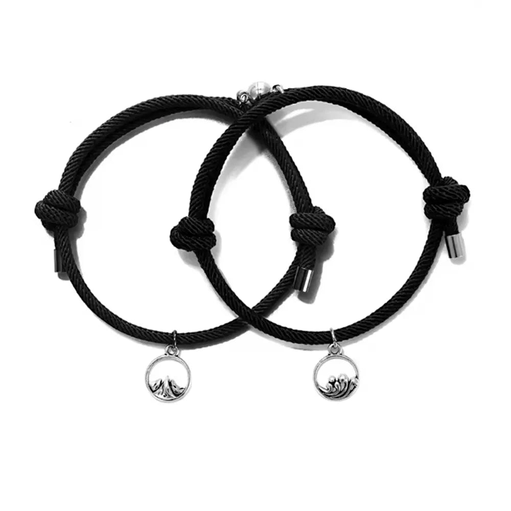 Magnetic wave and mountain Rope Bracelelts