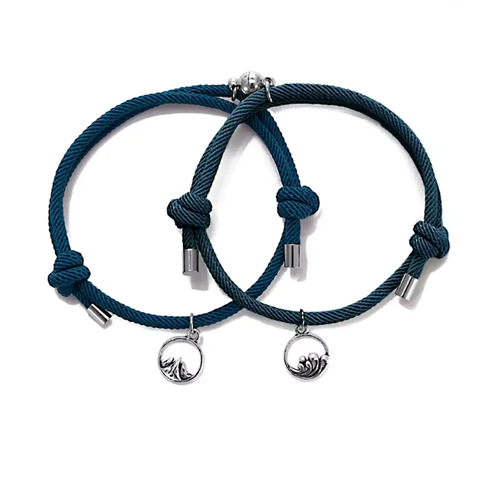 Magnetic wave and mountain Rope Bracelelts