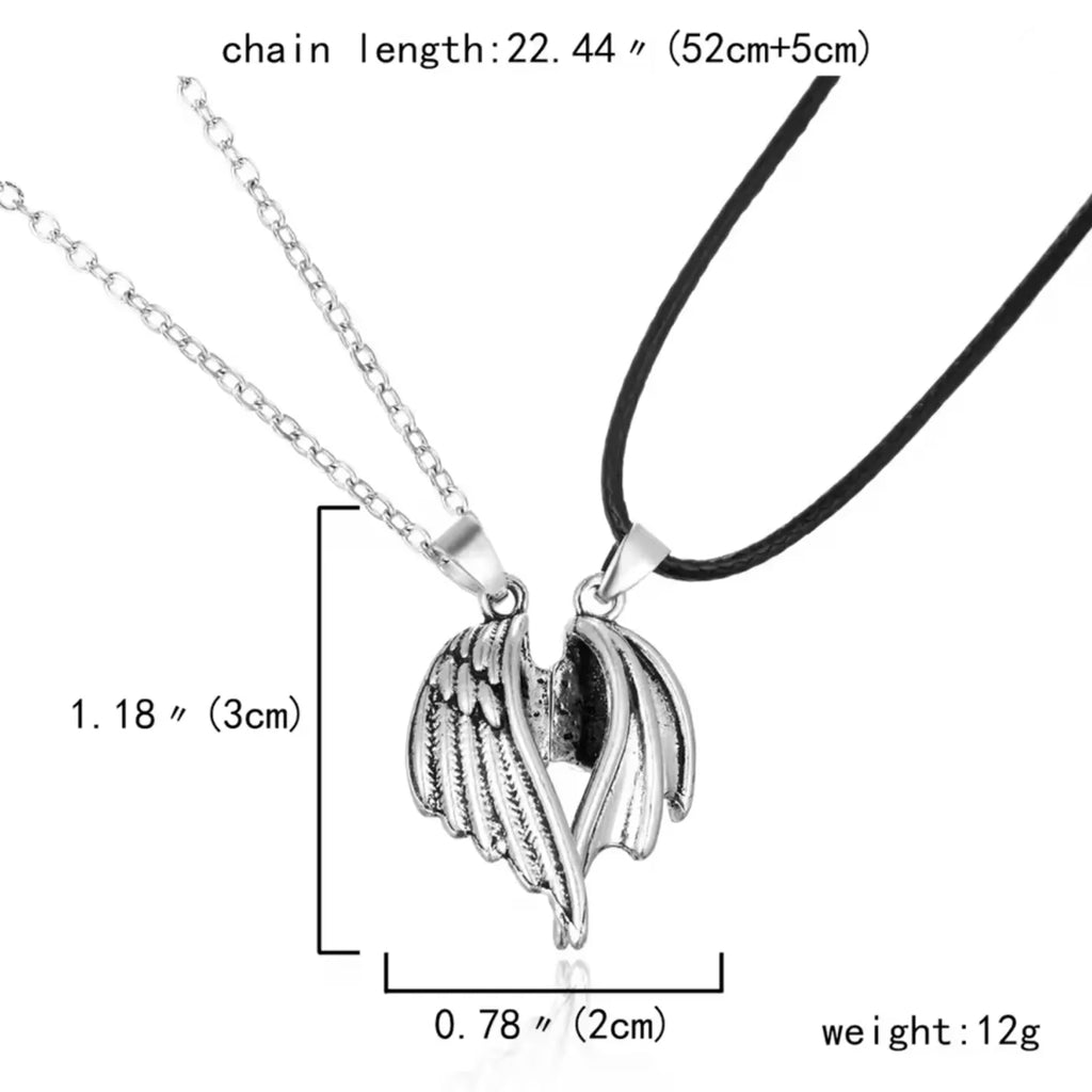 Magnetic Wings Couple Necklace