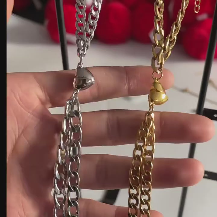 Magnetic Heart Chain bracelets