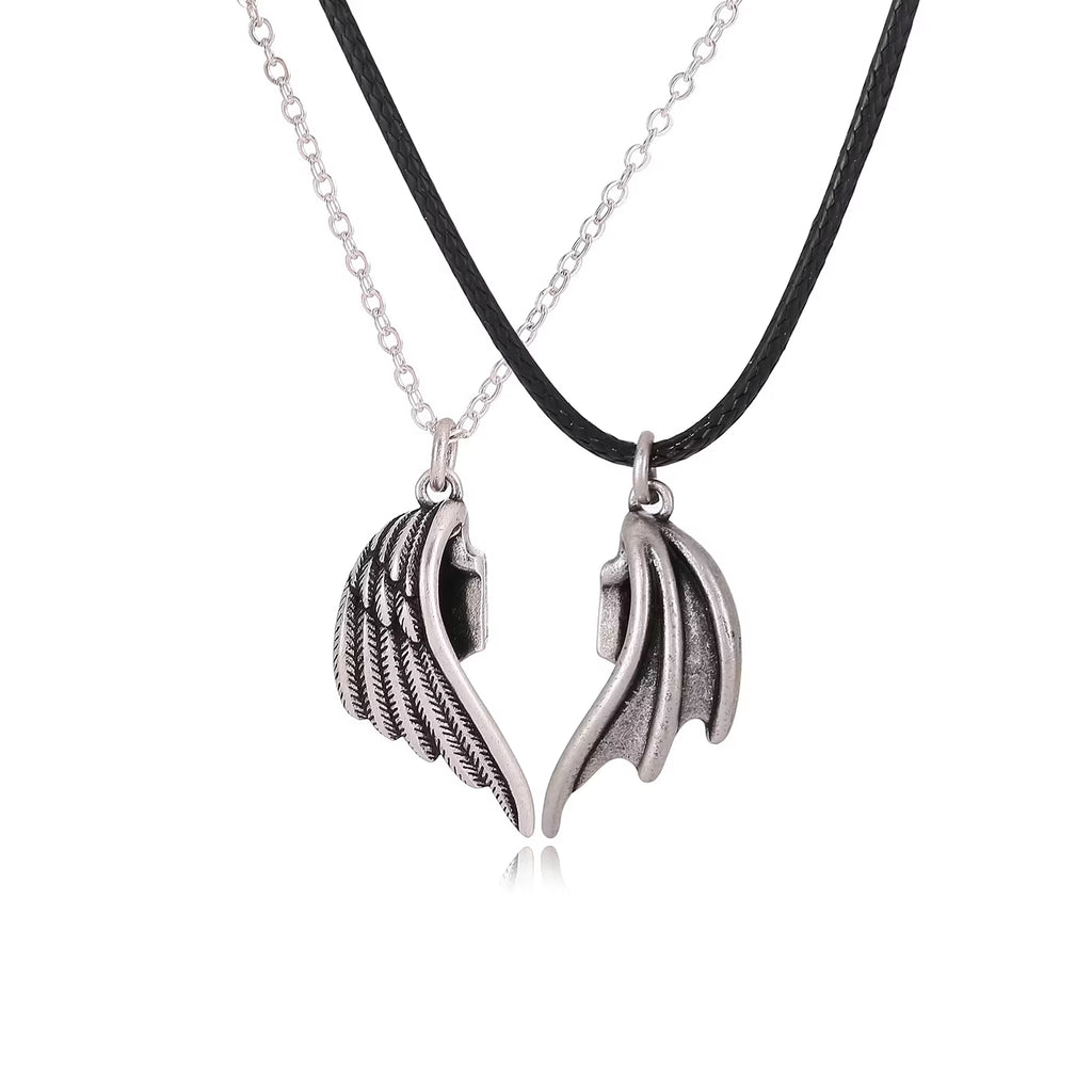 Magnetic Wings Couple Necklace