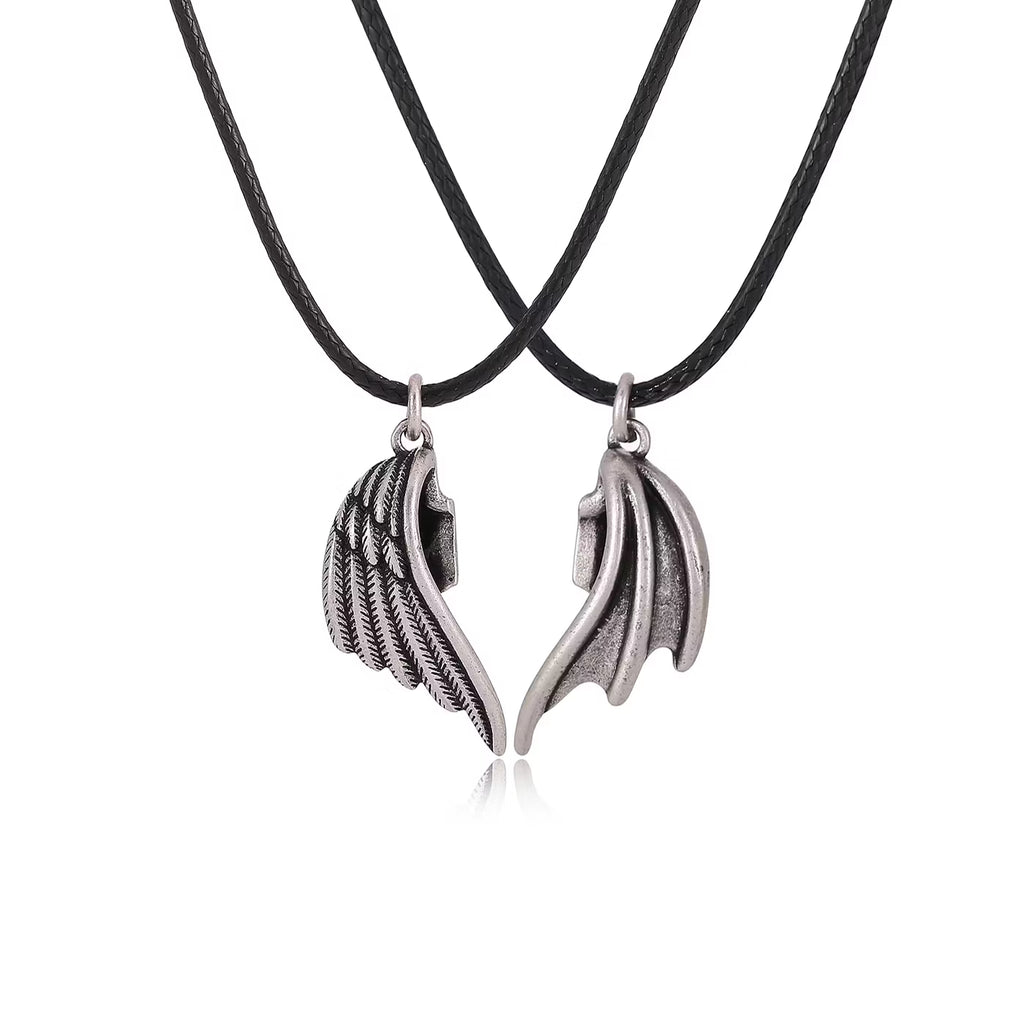 Magnetic Wings Couple Necklace